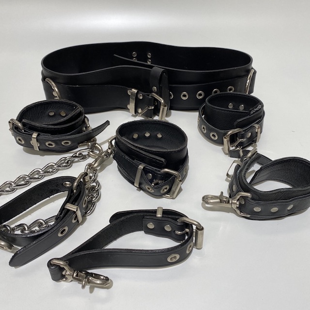 BONDAGE SET, Belts, Cuffs, Ankle Restraints